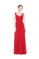 Full-Length Long Chiffon Bridesmaid Dress with Side Front Slit UK