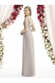 Full Length Lux Chiffon Dress with Draped Bodice And Shirred Straps UK