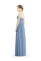 Strapless Long Chiffon Dress with Sweetheart Neckline And Draped Bodice UK