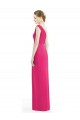 One Shoulder Long Chiffon Bridesmaid Dress UK