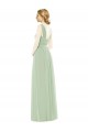 Sleeveless Chiffon Long Bridesmaid Dress with Shoulder Straps UK