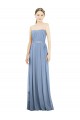 V-Pleat Chiffon Full-Length Strapless Bridesmaid Dress UK