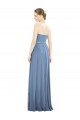 V-Pleat Chiffon Full-Length Strapless Bridesmaid Dress UK