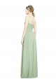 Crisscross Draped Full Length Strapless Chiffon Bridesmaid Dress UK