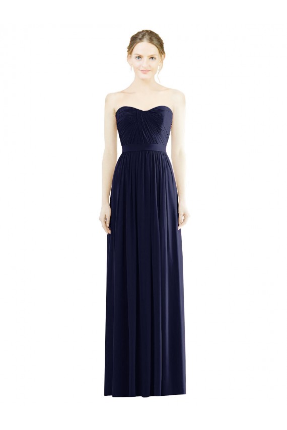 Low Back Draped Strapless Chiffon Bridesmaid Dress  UK