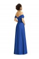 Off the Shoulder Draped Chiffon Maxi Bridesmaid Dress UK