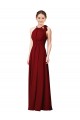 Luxe Chiffon Bridesmaid Dress with Open Slit In the Back UK