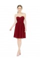 Short Sweetheart Knee Length Chiffon Bridesmaid Dress with Open Back UK