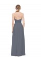 Twisted Waist Pleats Sweetheart Long Chiffon Bridesmaid Dress UK