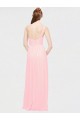 One Shoulder Twisted Waist Sweetheart Chiffon Bridesmaid Dress UK