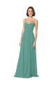 Spaghetti Straps Sweetheart A-Line Chiffon Bridesmaid Dress UK