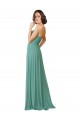 Spaghetti Straps Sweetheart A-Line Chiffon Bridesmaid Dress UK