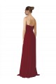 Hand-Ruched Sweetheart Long Chiffon Bridesmaid Dress UK