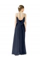 Spaghetti Straps Open Back Long Chiffon Bridesmaid Dress UK