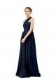 Draped One Shoulder Strapless Chiffon Bridesmaid Dress UK
