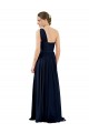 Draped One Shoulder Strapless Chiffon Bridesmaid Dress UK