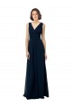 Chiffon Sleeveless Bridesmaid Dress with V Front and Back UK