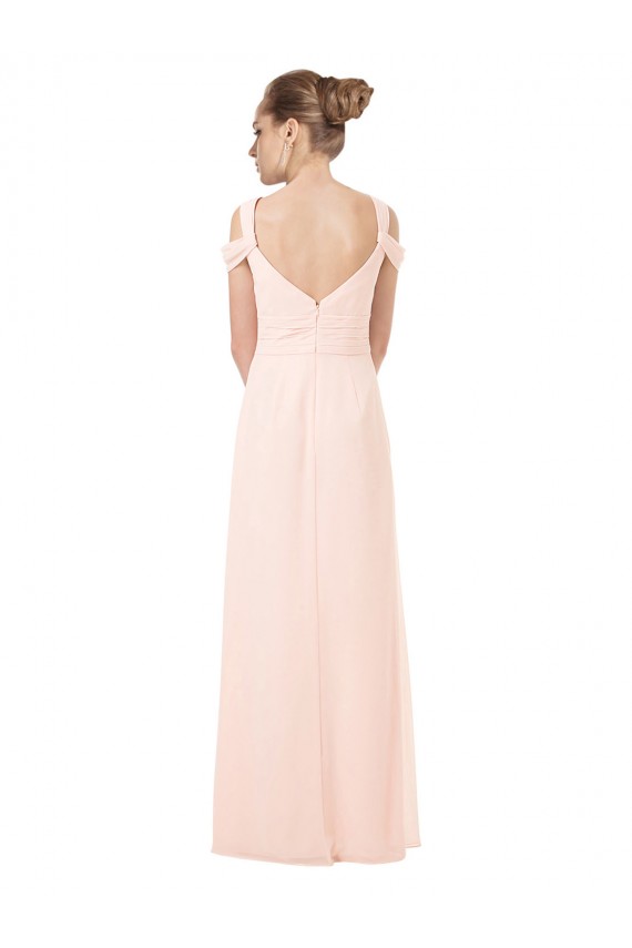 Chiffon Sweetheart Bridesmaid Dress with An Illusion Overlay UK