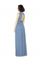 Open Keyhole Back Bateau Neck Chiffon Bridesmaid Dress UK