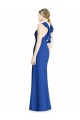 Criss Cross Low Back Halter Chiffon Bridesmaid Dress UK