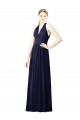 V-Neck Halter Long Open Back Chiffon Bridesmaid Dress UK