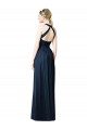 V-Neck Halter Long Open Back Chiffon Bridesmaid Dress UK
