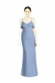 Deep Open Back Long Chiffon V-Neck Bridesmaid Dress UK