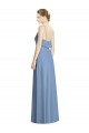 Deep Open Back Long Chiffon V-Neck Bridesmaid Dress UK
