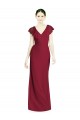 V-Neck V-Back Long Chiffon Bridesmaid Dress UK