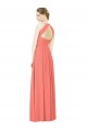 Open Back Shirred Halter Chiffon Bridesmaid Dress UK