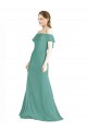 Off the Shoulder Bohemian Chiffon Bridesmaid Dress UK