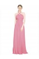 Halter Neck Keyhole A-Line Chiffon Bridesmaid Dress UK