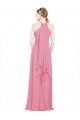 Halter Neck Keyhole A-Line Chiffon Bridesmaid Dress UK
