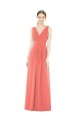 V-Neck V-Back Sleeveless Chiffon Bridesmaid Dress UK
