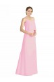 Spaghetti Straps A-Line Chiffon Bridesmaid Dress Low Back UK