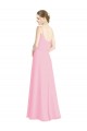 Spaghetti Straps A-Line Chiffon Bridesmaid Dress Low Back UK