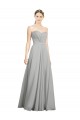 Sweetheart Strapless Draped Long Chiffon Bridesmaid Dress UK