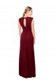 Cap Sleeves Chiffon Bridesmaid Dress with Pleated V-Neck Bodice UK