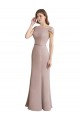 Capped Sleeves Embroidered with Applique Lace Mermaid Chiffon Bridesmaid Dress UK