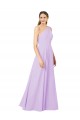 Grecian Inspired Simple One Shoulder Chiffon Bridesmaid Dress with Ruching UK