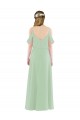 Off-the-Shoulder Long Chiffon Beachy Bridesmaid Dress UK