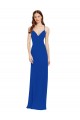 Chiffon Bridesmaid Dress with Deep V-Neck and Spaghetti Straps UK