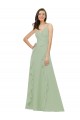 Chiffon Bridesmaid Dress with Ruffles and Draping UK