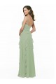 Chiffon Bridesmaid Dress with Ruffles and Draping UK