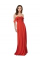 Chiffon A-Line Bridesmaid Dress with Ruched Bodice UK