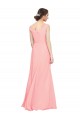 Luxe Chiffon Bridesmaid Dress with Shoulder Tip Gathered Bodice UK