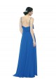 Spaghetti Strap Chiffon Bridesmaids Dress with Asymmetrical Ruffle and Front Slit UK