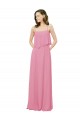 Spaghetti Strap Chiffon Bridesmaids Dress with Ruffle Overlay UK