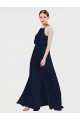High Halter Chiffon Bridesmaid Dress with Side Slit UK