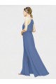 High Halter Chiffon Bridesmaid Dress with Side Slit UK